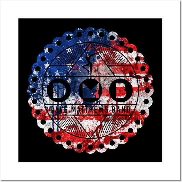 #DMB Dave Matthews Band American flag Wall Art by mashudibos